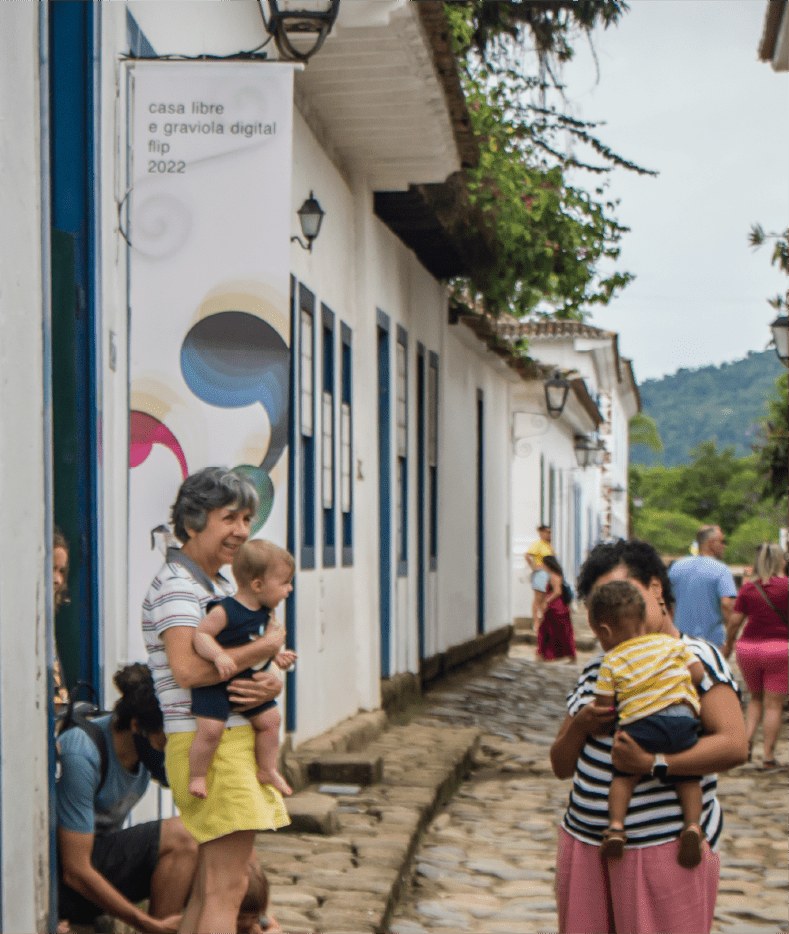 Comunicação visual da Casa LIBRE, na FLIP 2022
